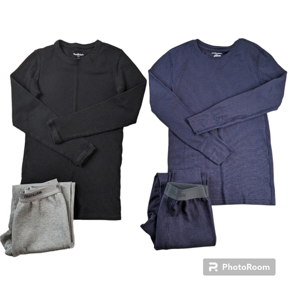 Fruit Of The Loom Men's Thermal Underwear Sz S Blue Black Gray 4 Piece Lot - Picture 12 of 12